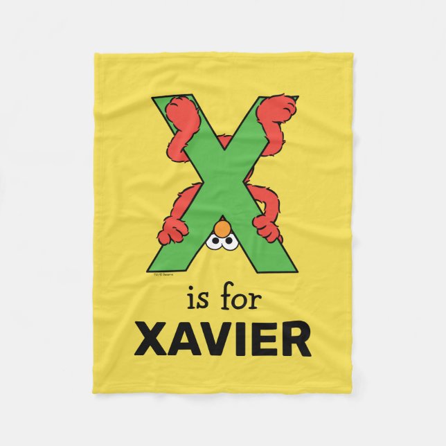 Manta Polar Elmo Alphabet | X Verde (Anverso)