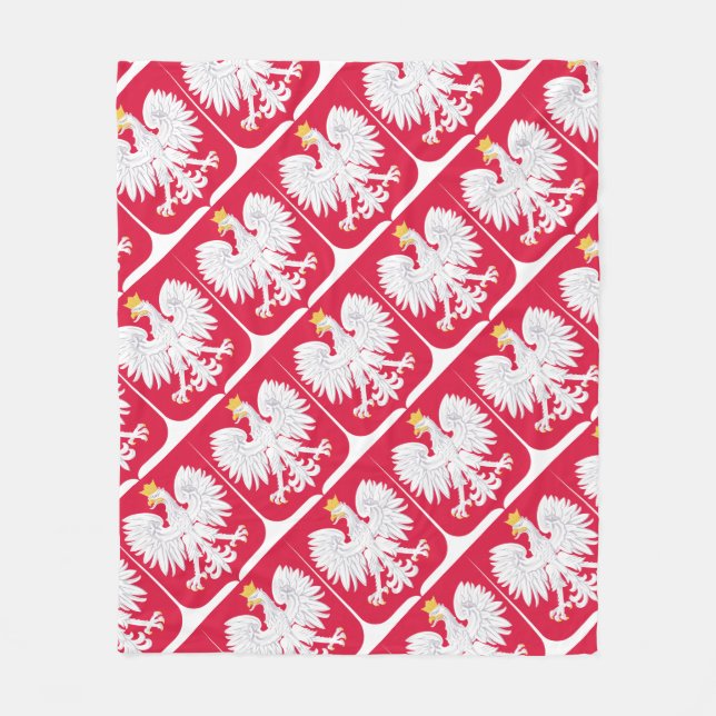 Manta Polar Emblema polaco - escudo de Polonia - hierba Polski (Anverso)