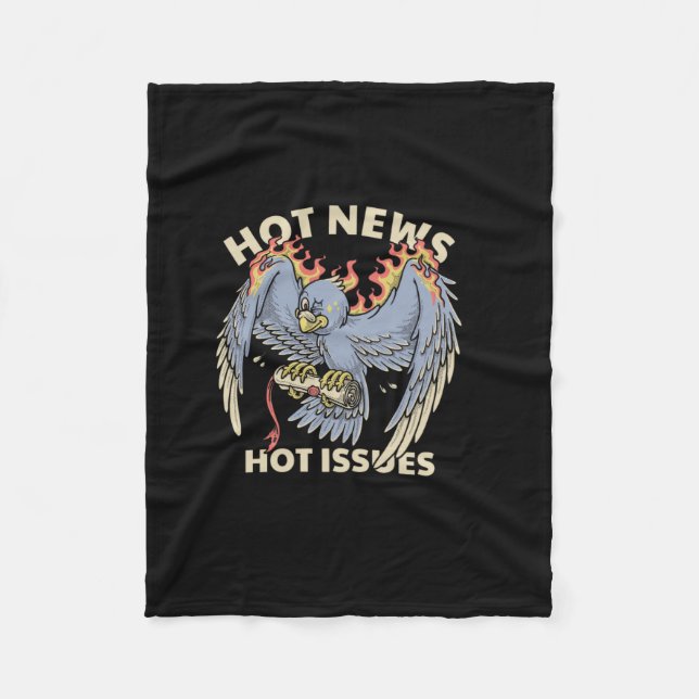 Manta Polar emblema retro de paloma portadora de personalizado (Anverso)