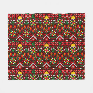 Manta Polar Embrodería tradicional de Palestina Tatreez
