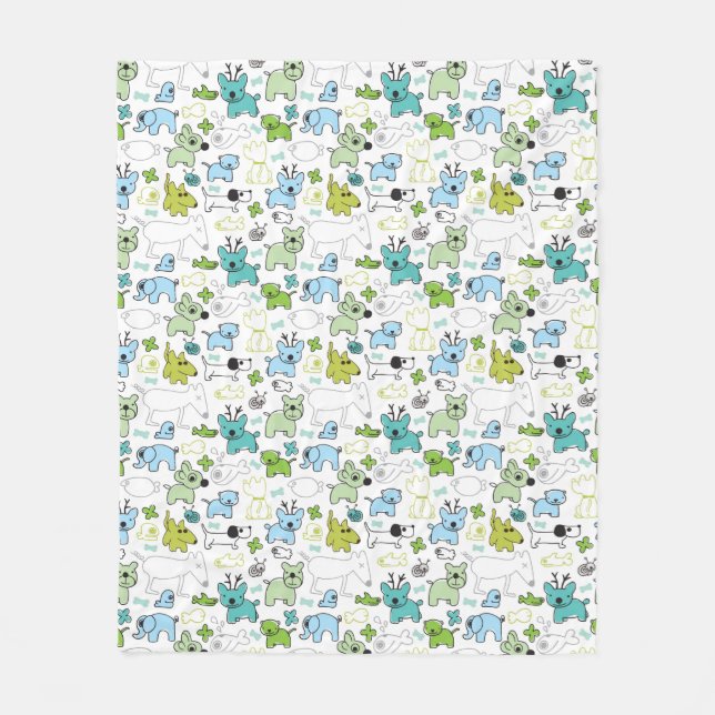 Manta Polar embroma el modelo animal del fondo (Anverso)