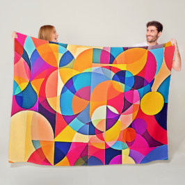 Manta Polar Emoción de color geométrico