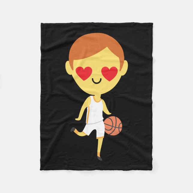 Manta Polar Emoji de Básquetbol Boy (Anverso)