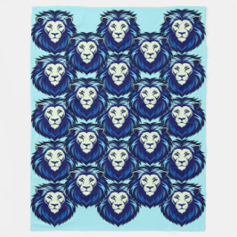 Manta Polar Emote León Azul 2