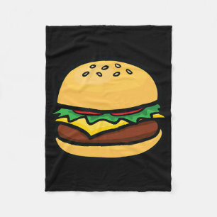 Manta Polar Emoticono de hamburguesa con queso Hamburguesa con