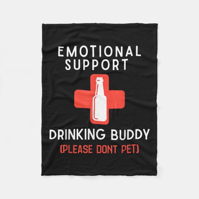 Manta Polar Emotional Drinking Buddy Please Don't Pet Drunk Dr (Anverso)
