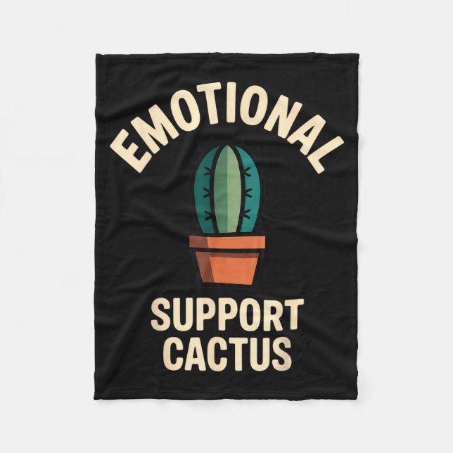 Manta Polar Emotional Suprt Cactus Funny Succulent Humor Outfi (Anverso)