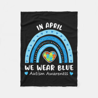 Manta Polar En Abril Usamos El Autismo Arcoiris Azul Concienci