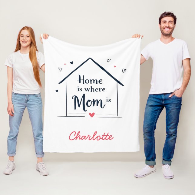 Manta Polar En Casa Es Donde Mamá Está | Día de la Madre Senti (In situ)