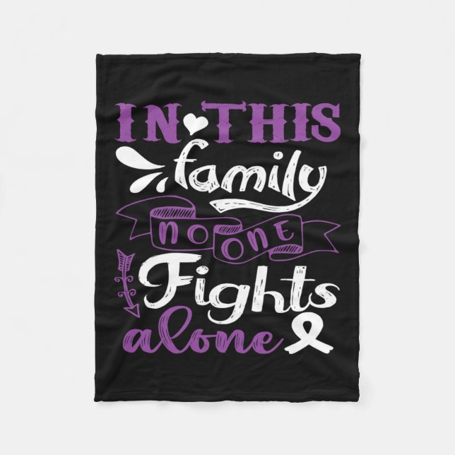 Manta Polar En Esta Familia Nadie Lucha Solo Cance Pancreático (Anverso)