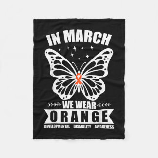 Manta Polar En marzo usa naranja discapacidad del desarrollo