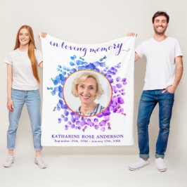 Manta Polar En memoria amorosa Memorial fotográfico morado Euc