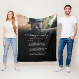 Manta Polar En Memoria Querida Nombre, Cita Personalizada y Fo