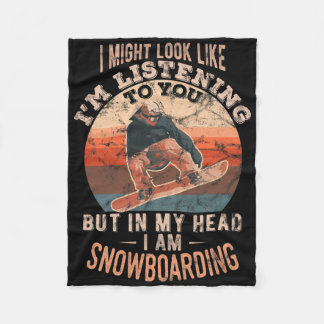 Manta Polar En Mi Cabeza Soy Gracioso De Snowboard