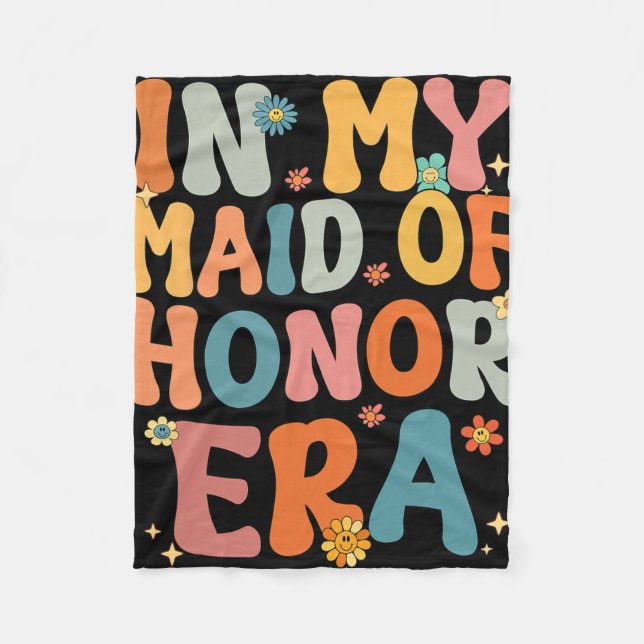 Manta Polar En Mi Era De Honor Groovy Moh Bridesmaid (Anverso)