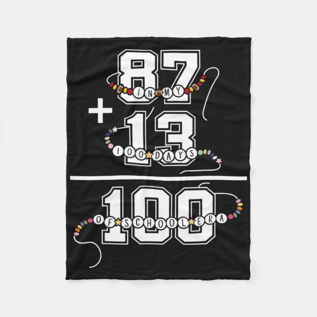 Manta Polar En Mis 100 Días De Escolaridad, Pulsera De Amistad (Anverso)