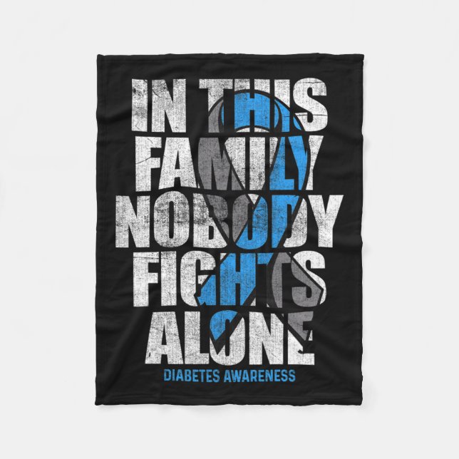 Manta Polar En Noviembre Usamos Diabetes Diabéticos Azules T1d (Anverso)