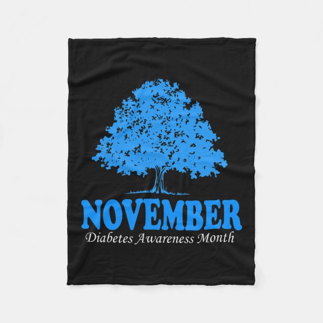 Manta Polar En Noviembre Usamos La Calabaza Azul Diabetes Awar (Anverso)