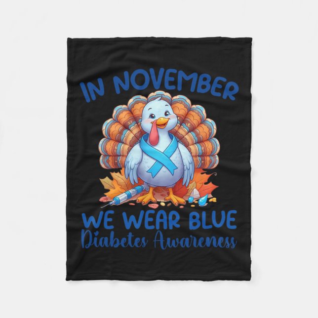 Manta Polar En Noviembre Vivimos Una Turquía Azul Agradecidos  (Anverso)