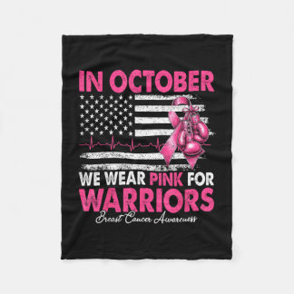 Manta Polar En octubre usa rosa por cáncer de mama de guerrero
