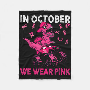 Manta Polar En Octubre Usamos Cáncer De Mama Rosa Trex Dino Ki