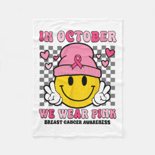 Manta Polar En Octubre Usamos Cinta Rosa Fantasma Halloween Br