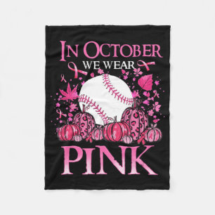 Manta Polar En Octubre Usamos El Cáncer De Béisbol Rosa Awa