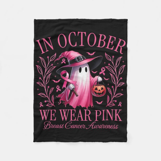 Manta Polar En Octubre Usamos Fantasmas Rosa Conscientes Del C (Anverso)