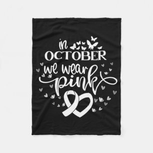 Manta Polar En Octubre Usamos Mariposas Rosadas Cáncer De Mama