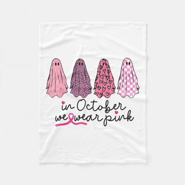 Manta Polar En Octubre Usamos Nk Ghost Boo Halloween Peche C (Anverso)