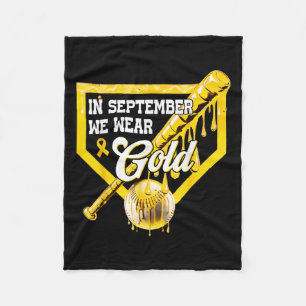 Manta Polar En Septiembre Nosotros Llevamos Oro Béisbol Drip N
