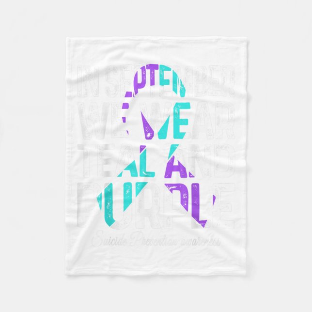 Manta Polar En Septiembre Usamos Suicidio Verde azulado De Cin (Anverso)