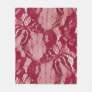 Manta Polar Encaje rojo: tela de jacquard elástica.