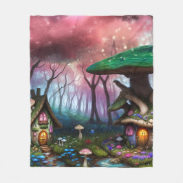 Manta Polar Encantado Bosque Dreamscape Mushroom Fantasy Fairy