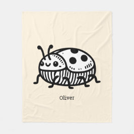 Manta Polar Encantador Ilustracion de escarabajo a mano