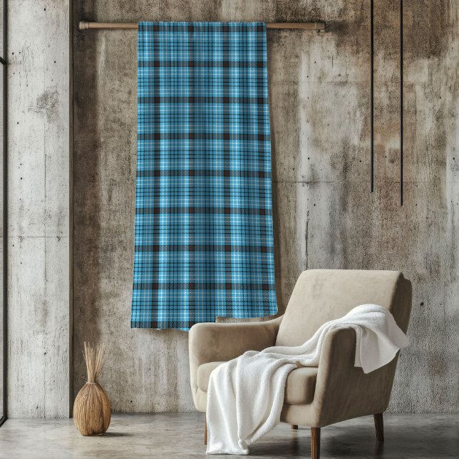 Manta Polar Encantador juego gris azul para regalo masculino (Charming Blue Grey Plaid Throw for Men's Gifting Fleece Blanket)