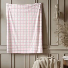 Manta Polar Encantador tablero rosa de plástico abierto Gingha