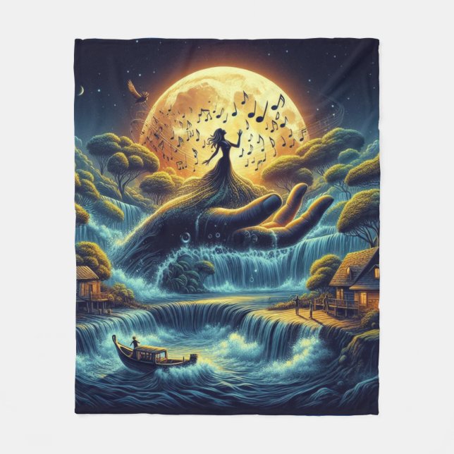 Manta Polar Encantadora Serenade de la Luna (Anverso)