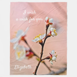 Manta Polar Encantadores florecimiento de Apricot Japonés