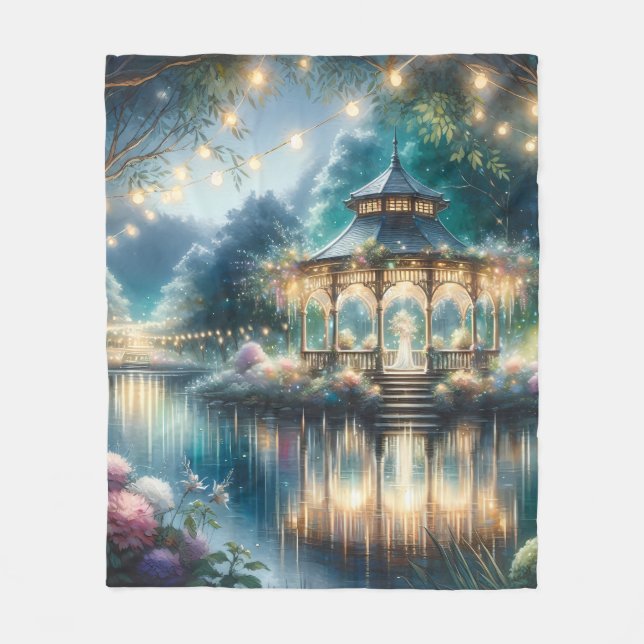 Manta Polar Enchanted Garden Gazebo Twilight Reflection (Anverso)
