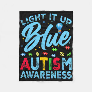 Manta Polar Enciende el autismo azul Sensibilización a los hom