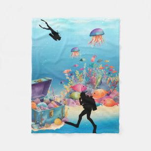 Manta Polar Encontrado cofre del tesoro Fleece Blanket