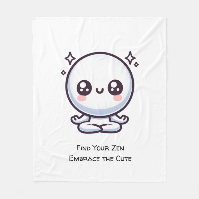 Manta Polar Encuentra tu Zen, abraza la Cuta (Anverso)