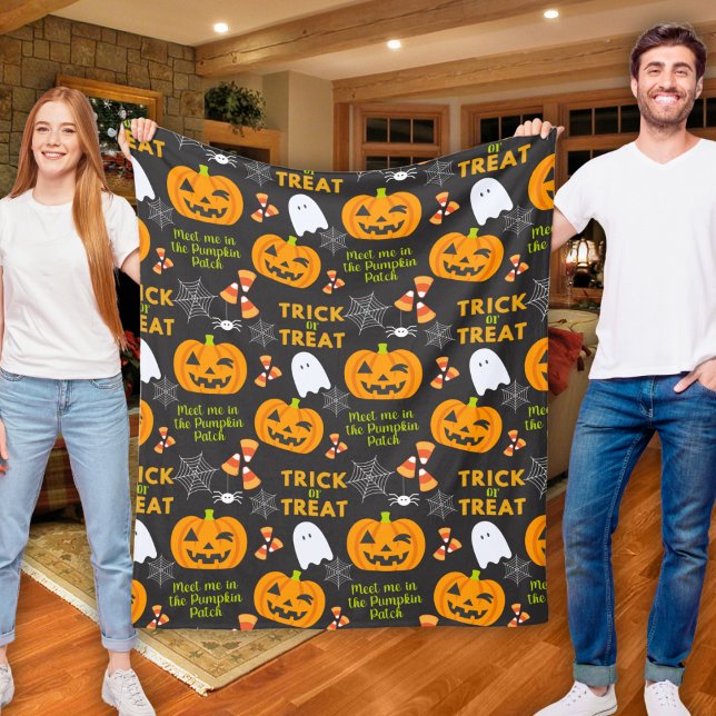 Manta Polar Encuéntrenme En El Cuto Halloween Del Parche De La (Meet Me In The Pumpkin Patch Cute Halloween Fleece Blanket)