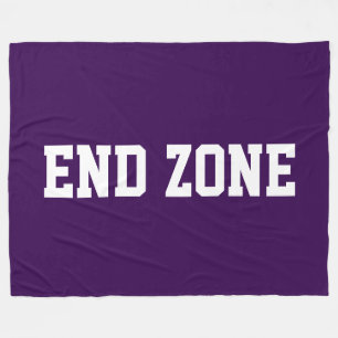 Manta Polar END ZONE Atletismo Texto Blanco Sobre Morado Oscur