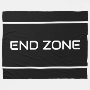 Manta Polar END ZONE Elegantes Franjas Blancas De Texto Sobre