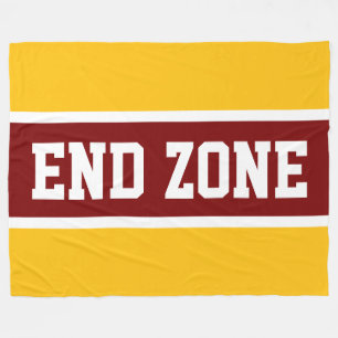 Manta Polar END ZONE Negrita Franjas Rojas Profundas Amarillas