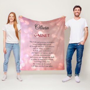 Manta Polar Enero Diseño de Birthstone Garnet