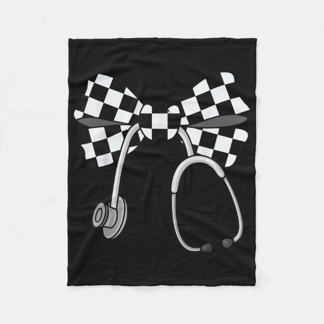 Manta Polar Enfermera de Coquette verificada Stethoscope Bow (Anverso)