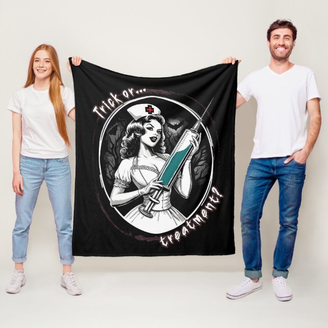 Manta Polar Enfermera de Halloween (In situ)